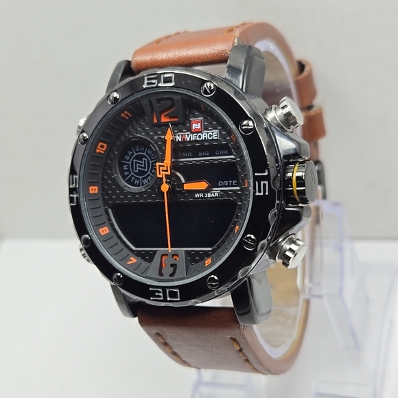 Naviforce NF9134M Mens Watch Digital Analog New Battery Sport Military Style - Picture 2 of 14